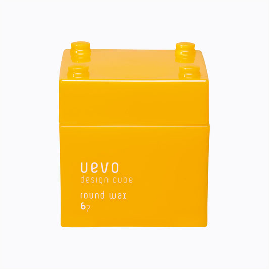 Uevo Design Cube Round Wax (For Short To Long Hair) 80g MADE IN JAPAN