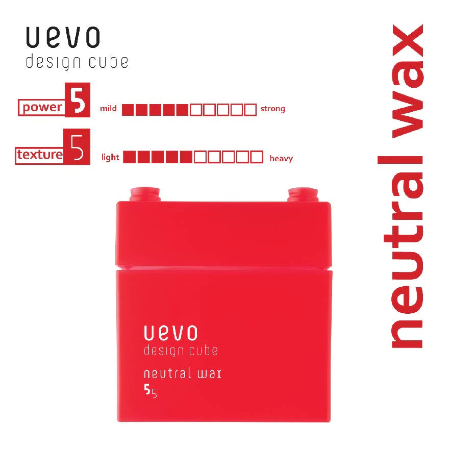 Uevo Design Cube Neutral Wax (Short To Long, Thin To Thick Hair) 80g MADE IN JAPAN