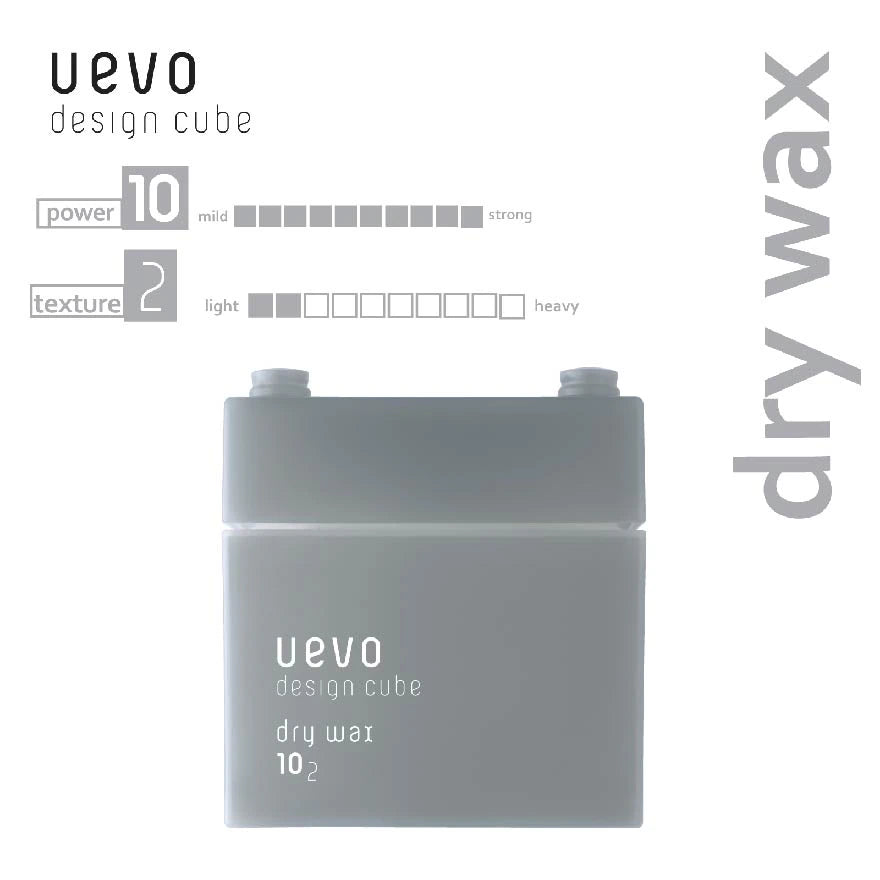 Uevo Design Cube Dry Wax (For Short Medium Rough And Light Hair Style) 80g MADE IN JAPAN