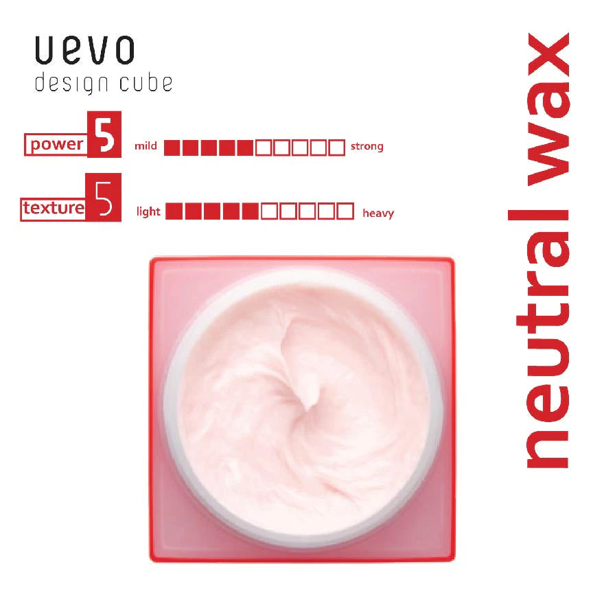 Uevo Design Cube Neutral Wax (Short To Long, Thin To Thick Hair) 80g MADE IN JAPAN