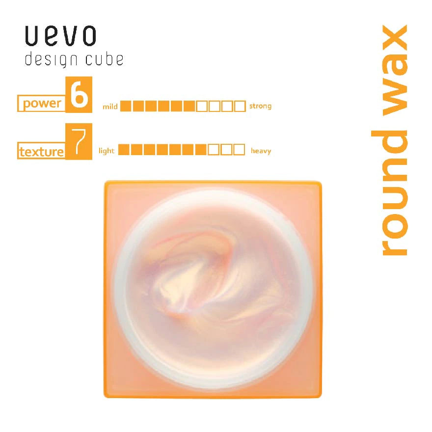 Uevo Design Cube Round Wax (For Short To Long Hair) 80g MADE IN JAPAN