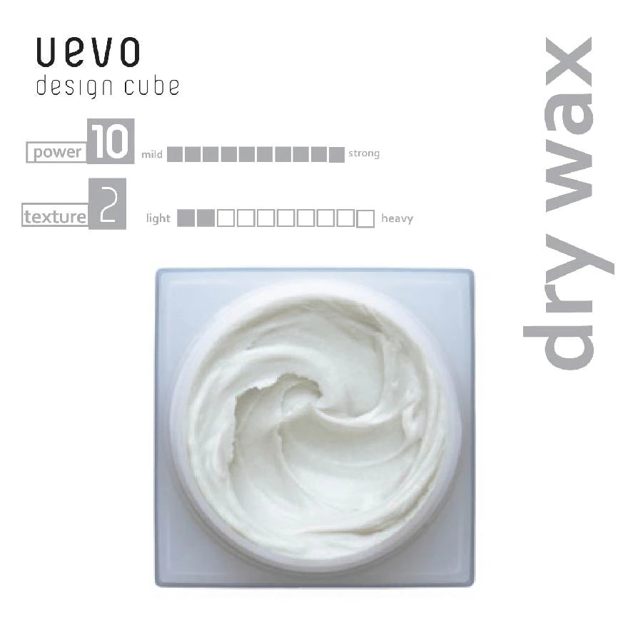 Uevo Design Cube Dry Wax (For Short Medium Rough And Light Hair Style) 80g MADE IN JAPAN